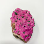 Malachite on Cobaltoan Calcite from the Democratic Republic of Congo