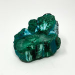Chatoyant Malachite Stalagtite Section with Botryoidal Chysocolla Exterior from D.R.C.