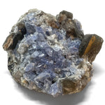 Blue Dolomite with Black Calcite from Colombia