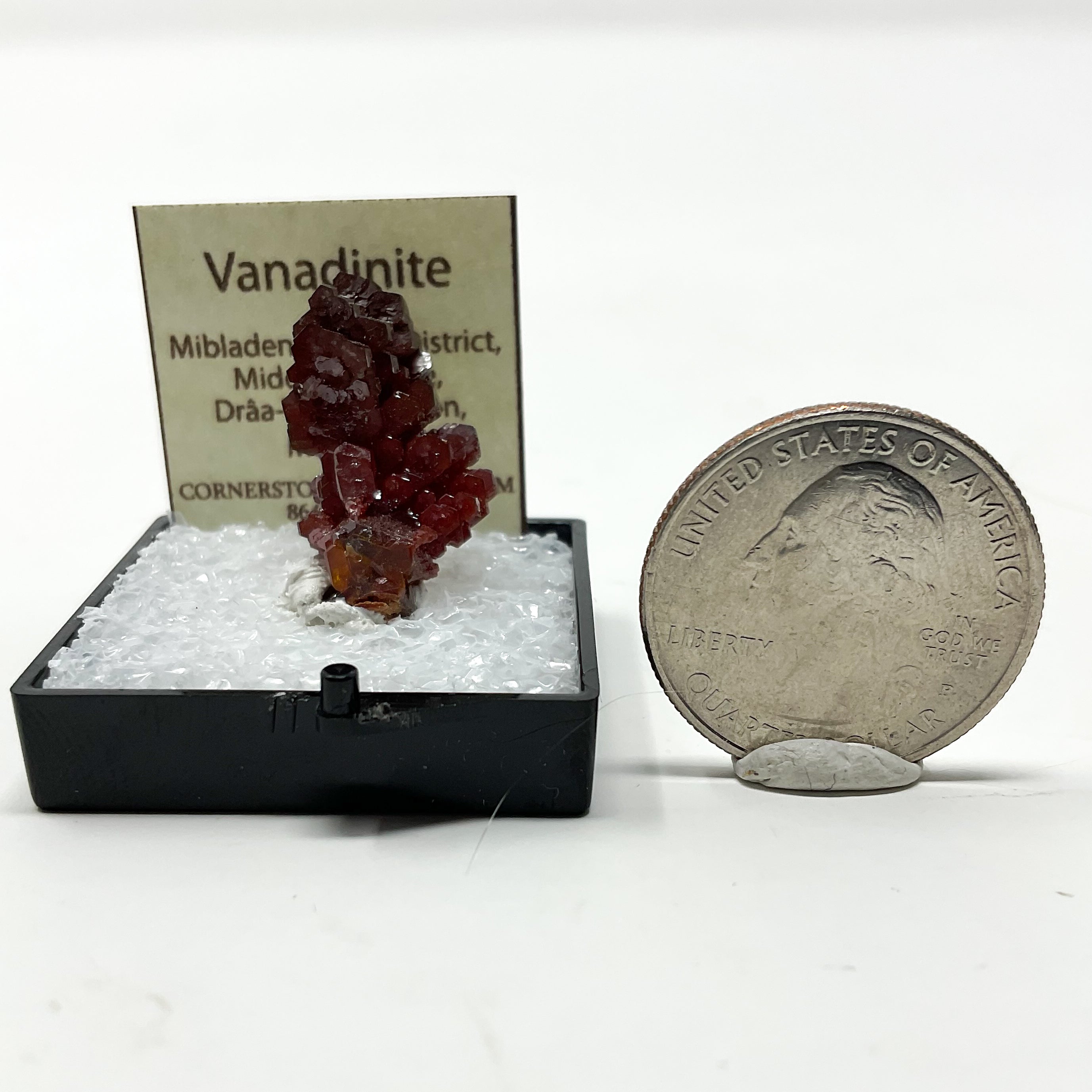 Vanadinite Thumbnail from Mibladen Mining District in Draa-Tifalet, Morocco