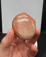 Peach Moonstone Palm Stone