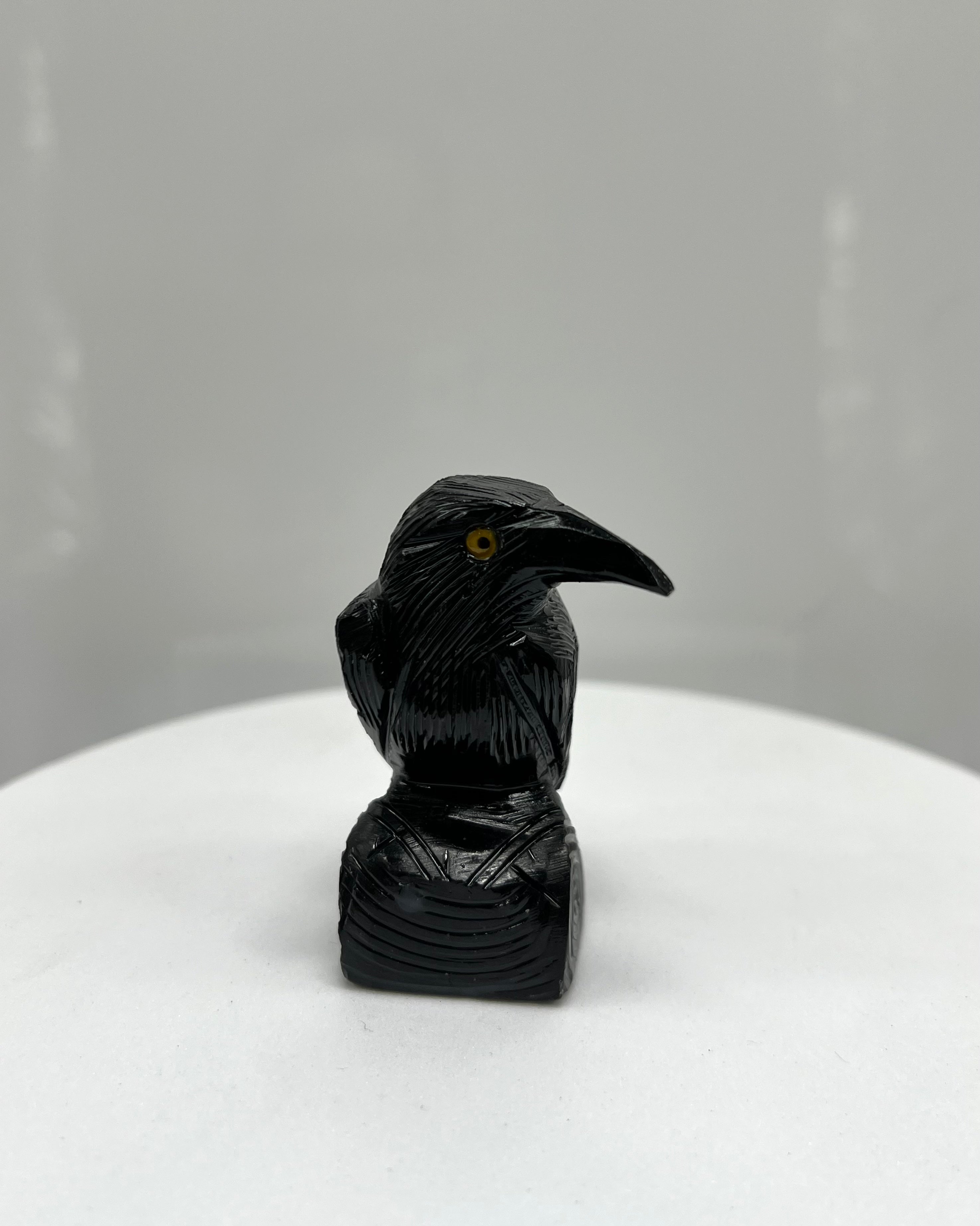 Onyx Raven Figurine