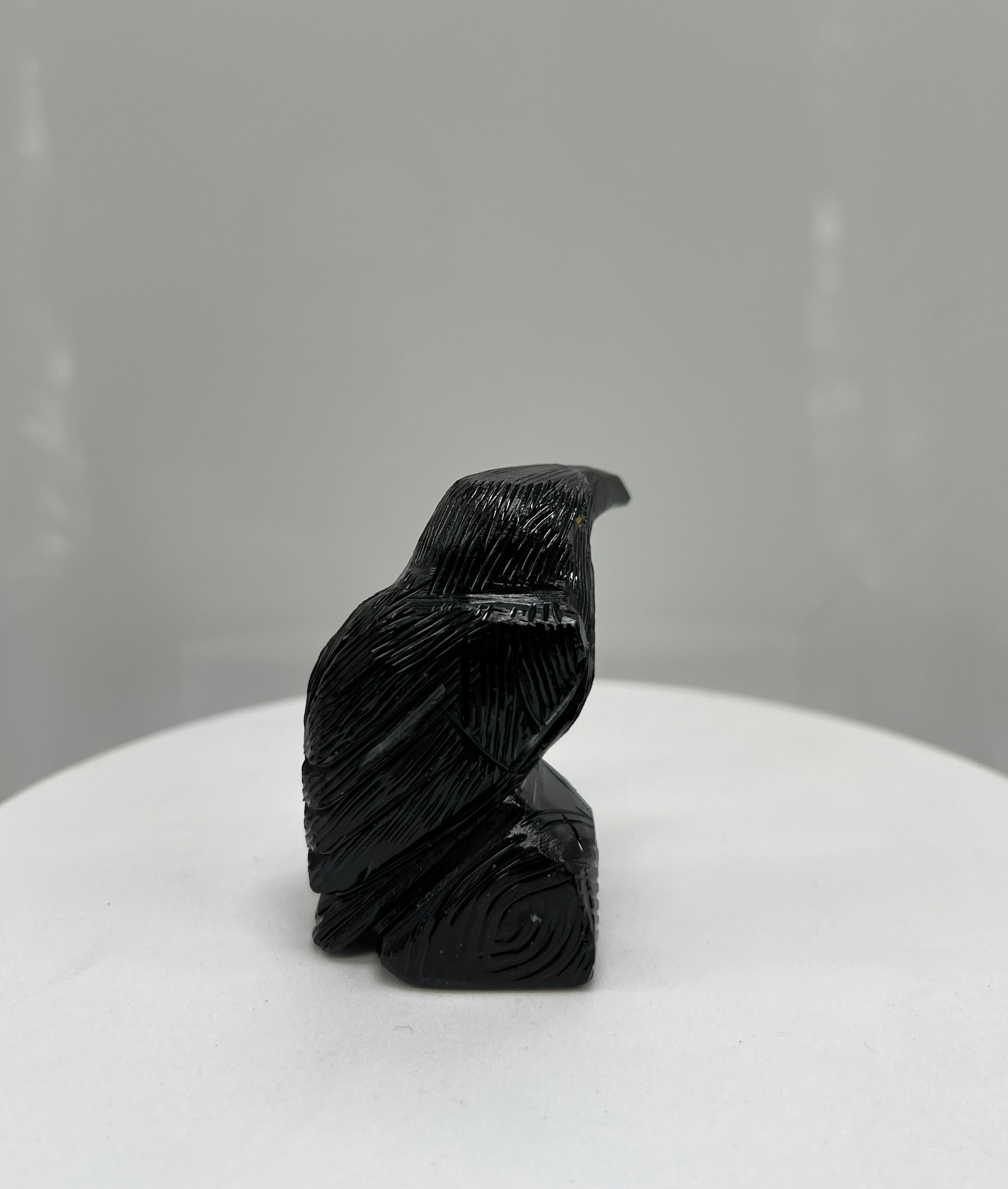 Onyx Raven Figurine