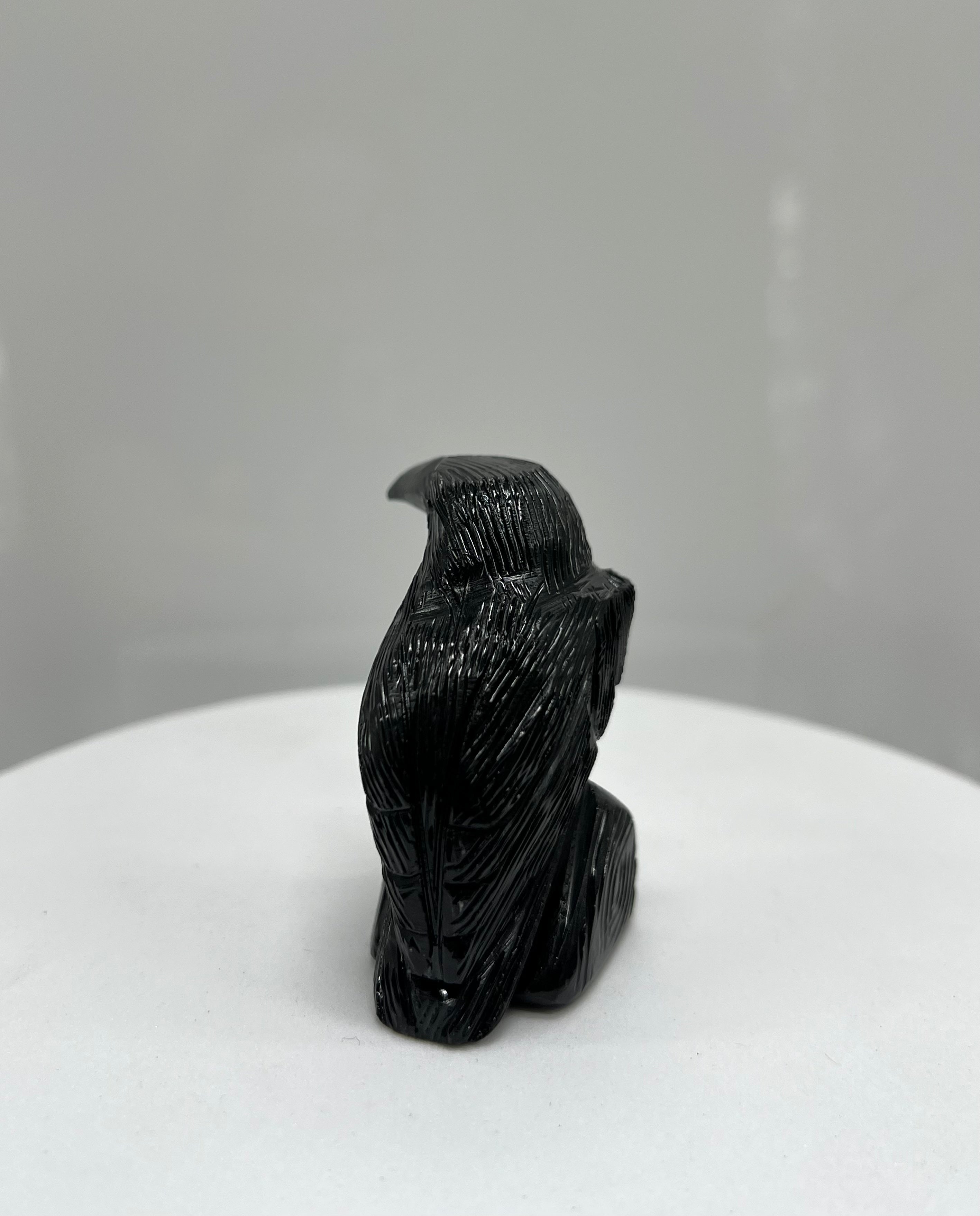 Onyx Raven Figurine
