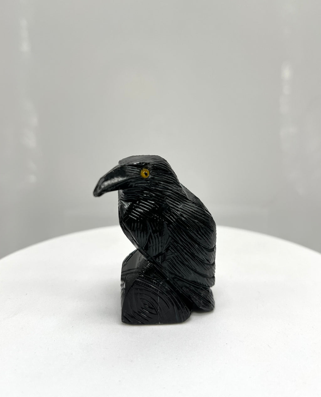 Onyx Raven Figurine