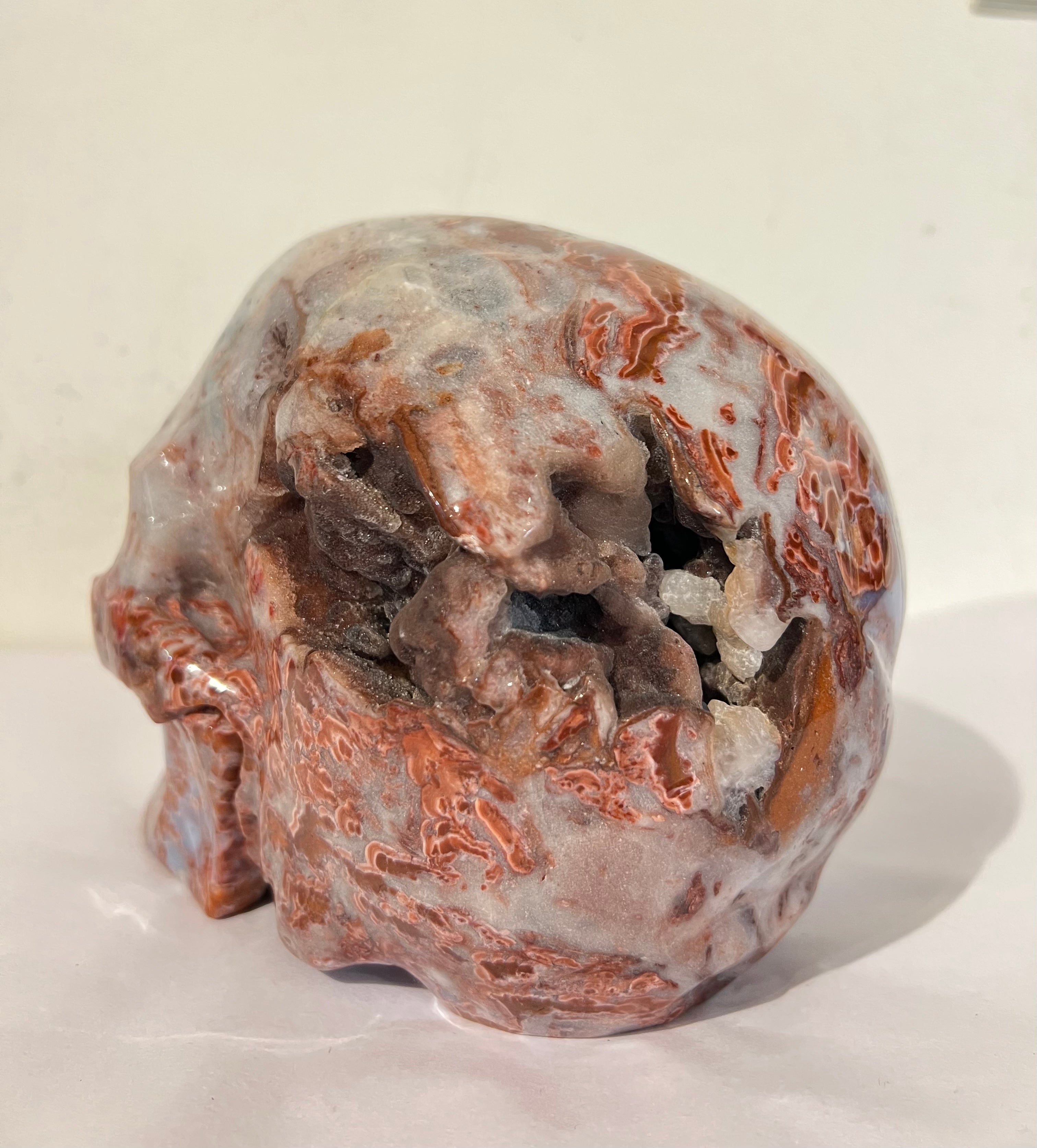Crazy Lace Agate Skull