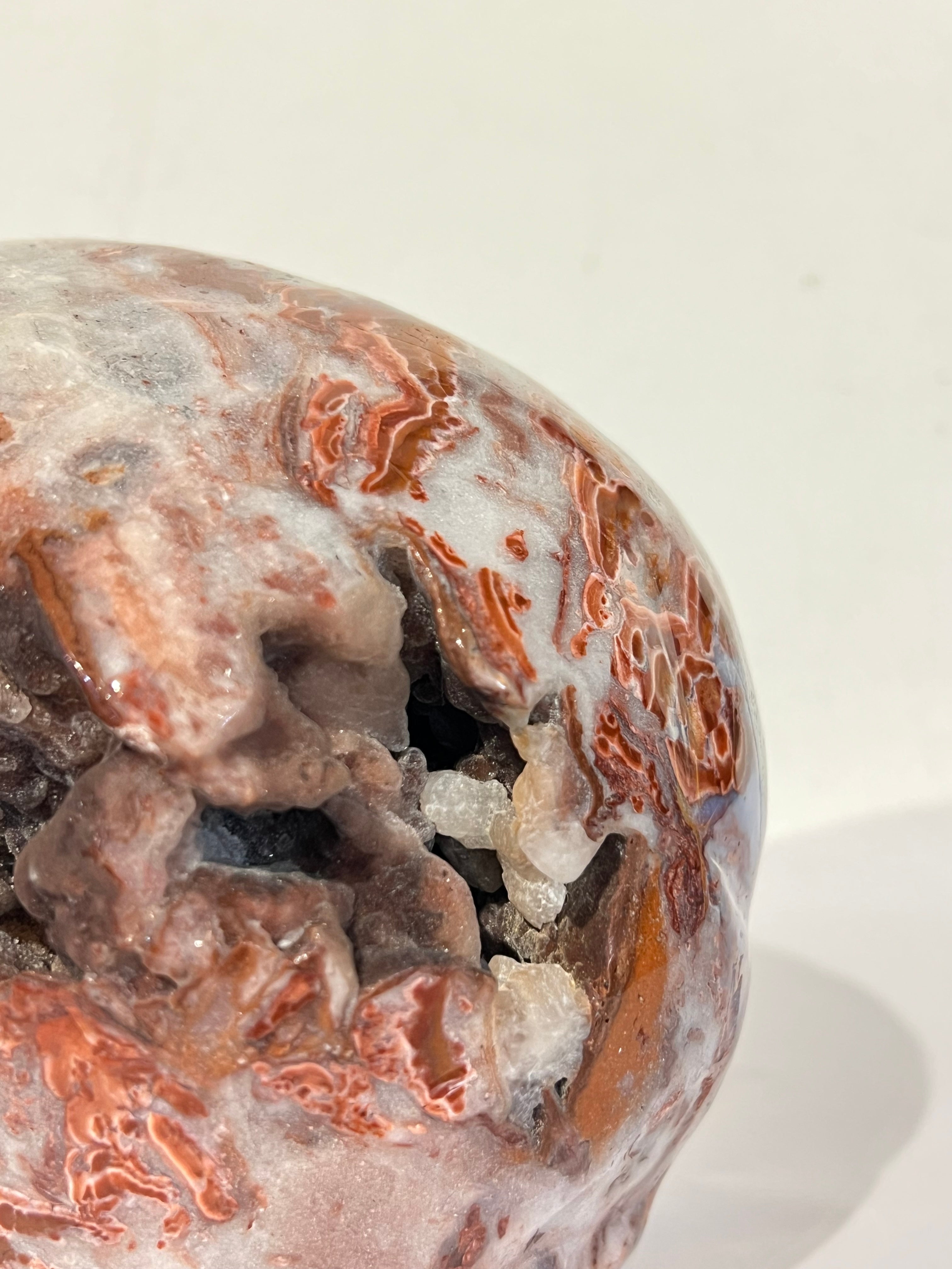 Crazy Lace Agate Skull