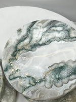 Flower Agate Coaster Set