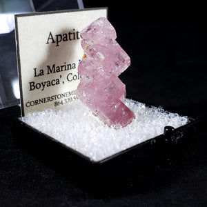 Pink Apatite Thumbnail Specimen from La Marina Mine, Boyaca, Colombia