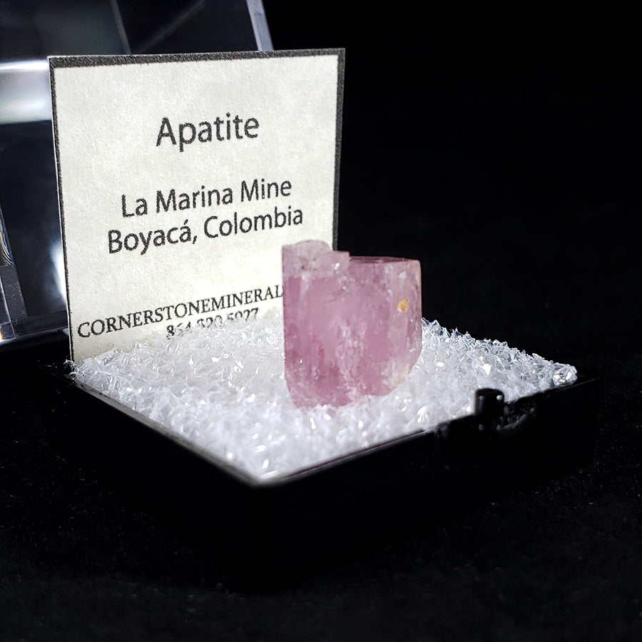 Pink Apatite Thumbnail Specimen from La Marina Mine, Boyaca, Colombia