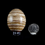 Striped Aragonite Egg Carving