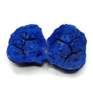 Azurite Nodule Geodes (Both Halves)